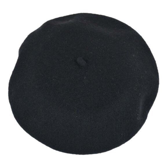 Chanel Black Hat Beret Small Good 185564 - Picture 1 of 7